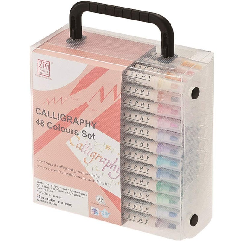 Zig Kuretake Zig MS340048 Memory System Calligraphy Dual Tip Marker Set - Image 1